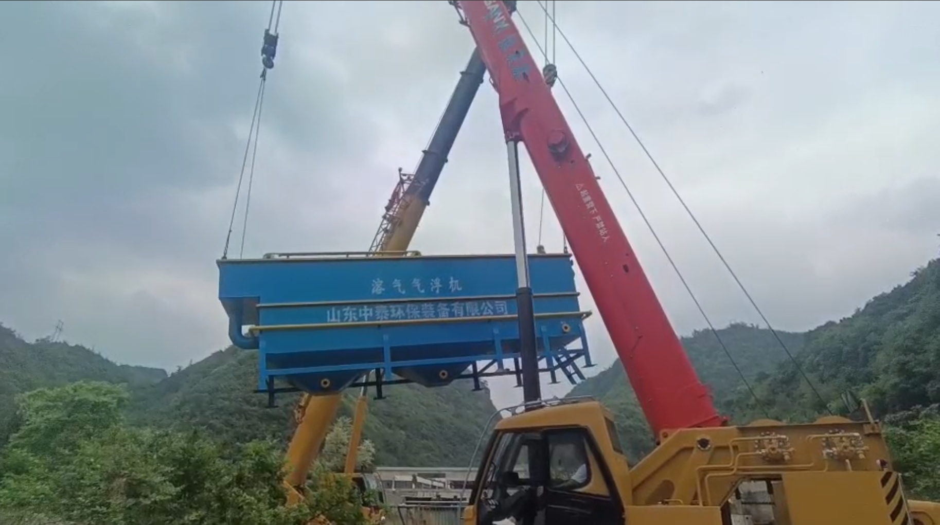 氣浮機，高效氣浮機，溶氣氣浮機，氣浮機安裝現(xiàn)場